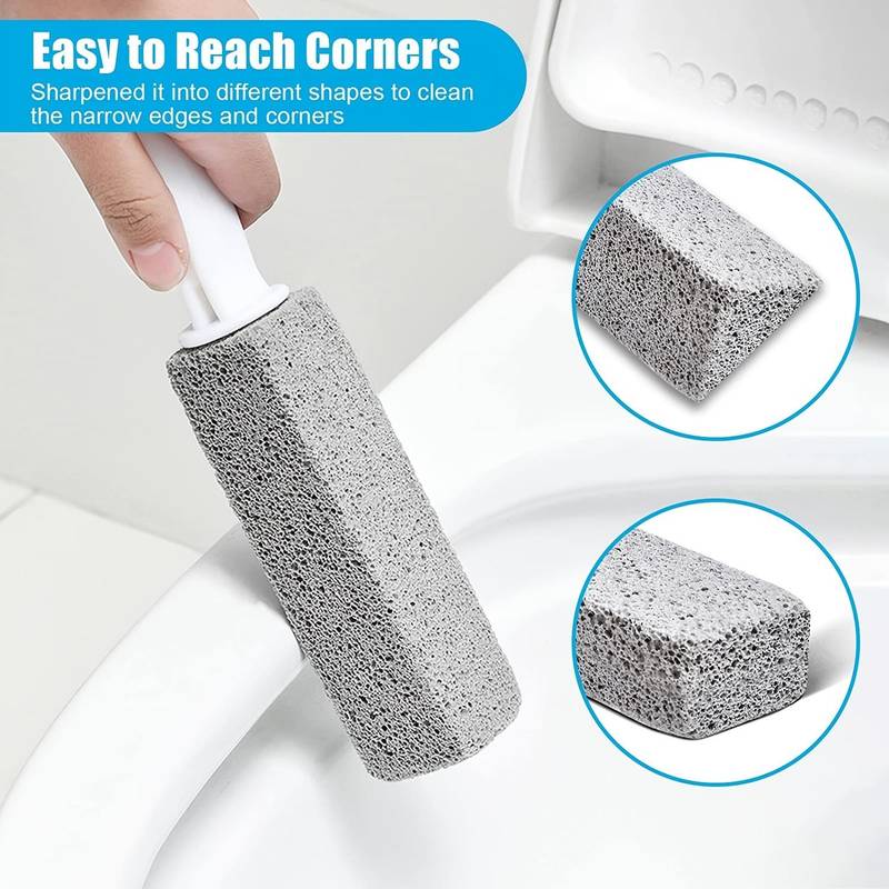 Ergonomic Toilet Cleaner With Pumice Stone - Hard Water Build Up Remover  For Kitchen, Bathroom, Pool, And Household Cleaning - Temu